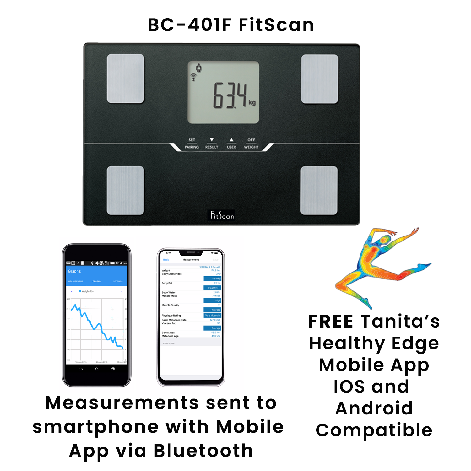 Tanita FitScan BC-401F Bluetooth Body Composition Monitor